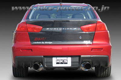HKS 08-09 Evo 10 Hi-Power Dual Tip Catback Exhaust - Mufflers & Tips