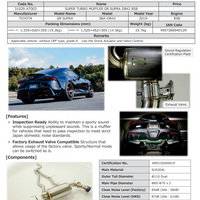 HKS SUPER TURBO MUFFLER GR SUPRA DB42 B58 - Exhaust Mufflers & Tips