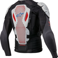 Alpinestars Honda Bionic + V2 Protection Jacket Blk/wht/blu/br Red Xl - Black/White/Blue/Bright / 2X-Large - Apparel