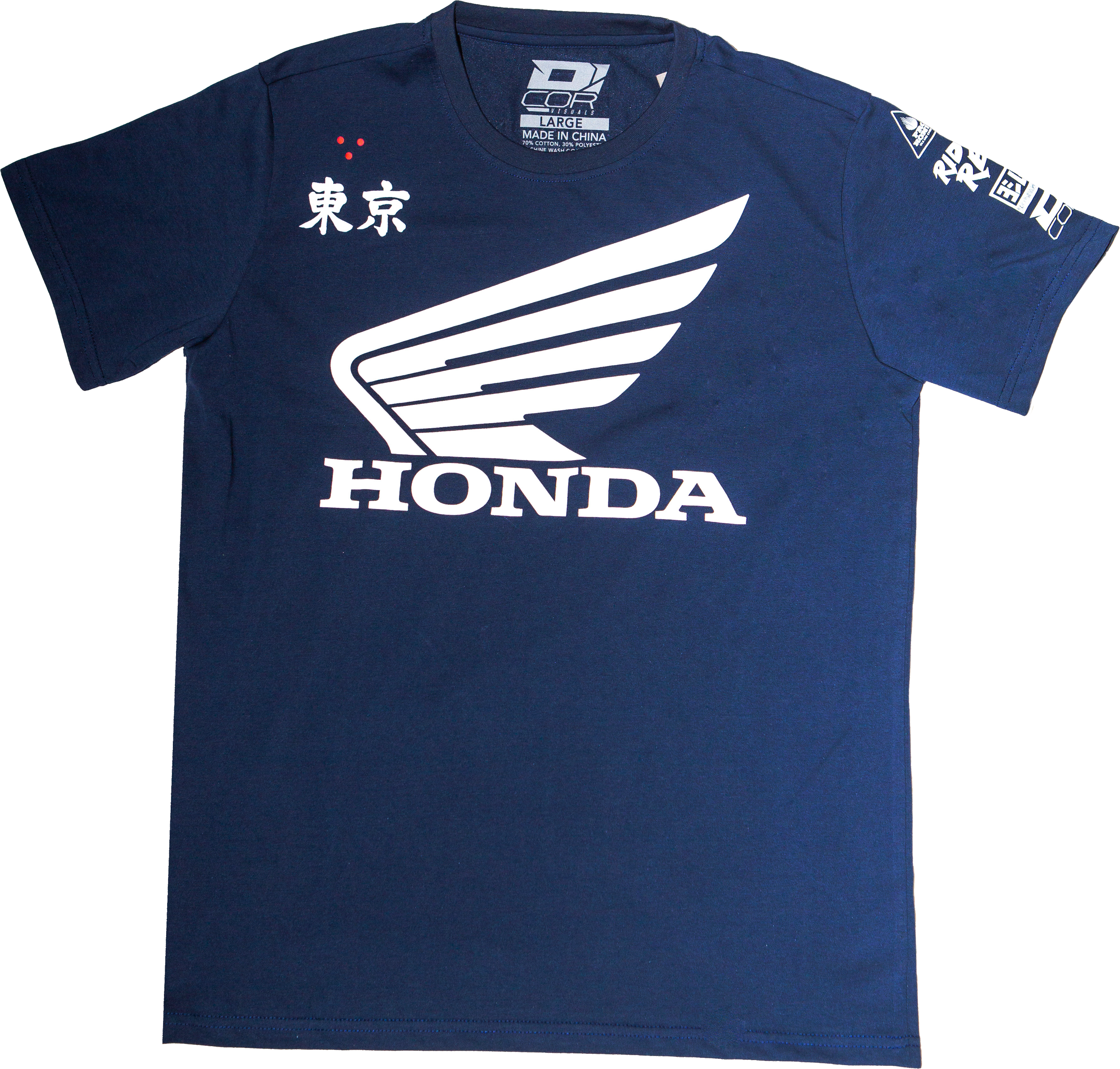 D-COR Honda Factory T Shirt Navy Lg