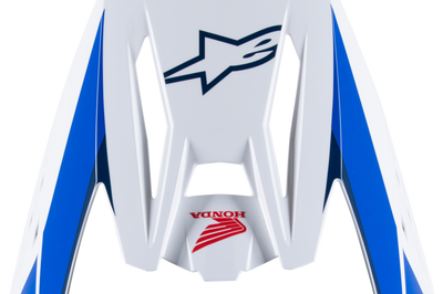 Alpinestars Honda S-m5 Helmet Visor White/blue/red Glossy - White/Blue/Red - Apparel Collection