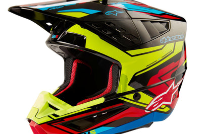 Alpinestars Honda S-m5 Helmet White/blue/red Glossy Xs - Bicycle Collection