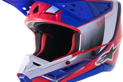 Alpinestars Honda S-m5 Helmet White/blue/red Glossy Xs - Bicycle Collection