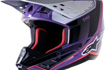 Alpinestars Honda S-m5 Helmet White/blue/red Glossy Xs - Bicycle Collection