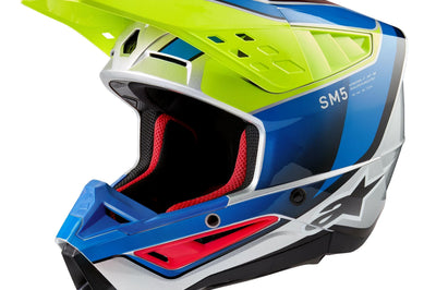 Alpinestars Honda S-m5 Helmet White/blue/red Glossy Xs - Bicycle Collection