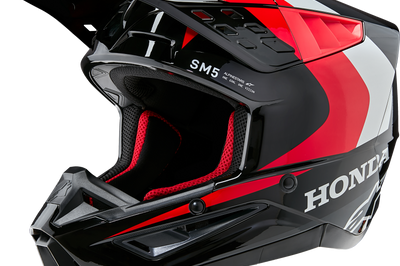 Alpinestars Honda S-m5 Helmet White/blue/red Glossy Xs - Bicycle Collection