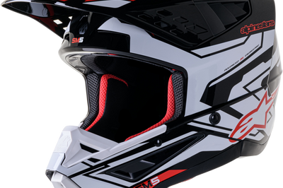 Alpinestars Honda S-m5 Helmet White/blue/red Glossy Xs - Black/White/Bright Red / 2X-Large - Bicycle Collection