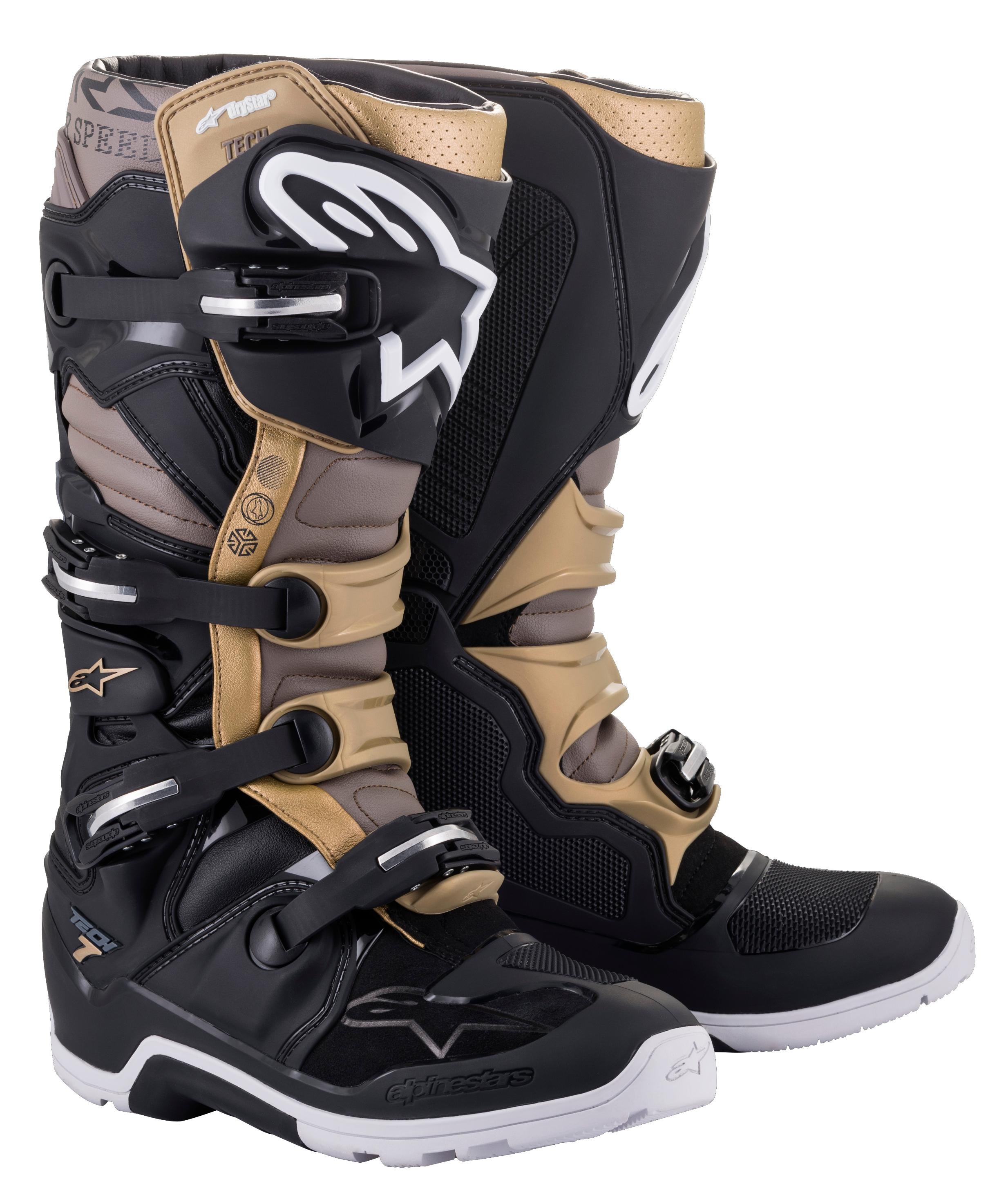 Alpinestars Honda Tech 7 Enduro Drystar Black/bright Red Sz 16 - Black/Grey/Gold / US 09