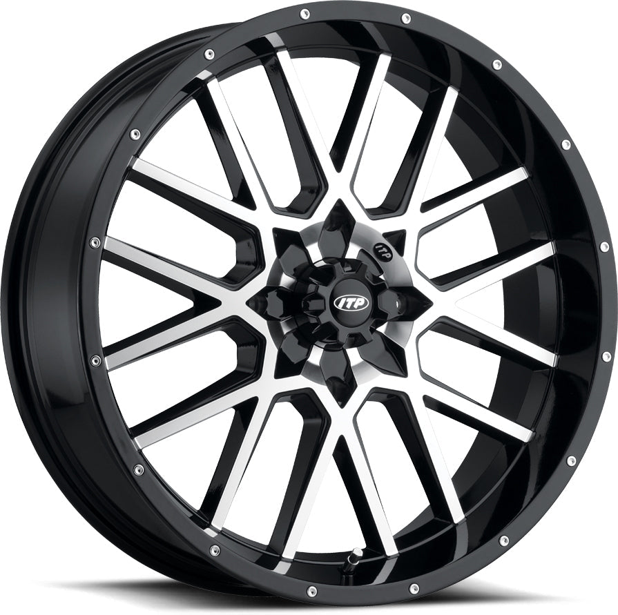 Itp Hurricane Black/machined 18x6.5 4/137 4 + 2.5 ( + 10mm) - Tires & Wheels