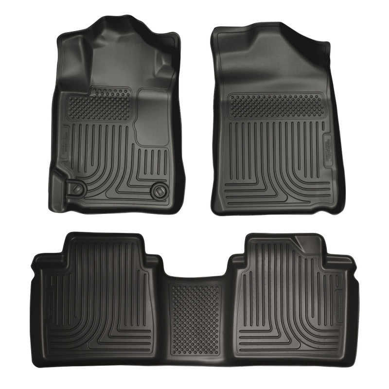 Husky Liners 07-11 Toyota Camry (All) WeatherBeater Combo Black Floor (One Piece for 2nd Row) - Mats