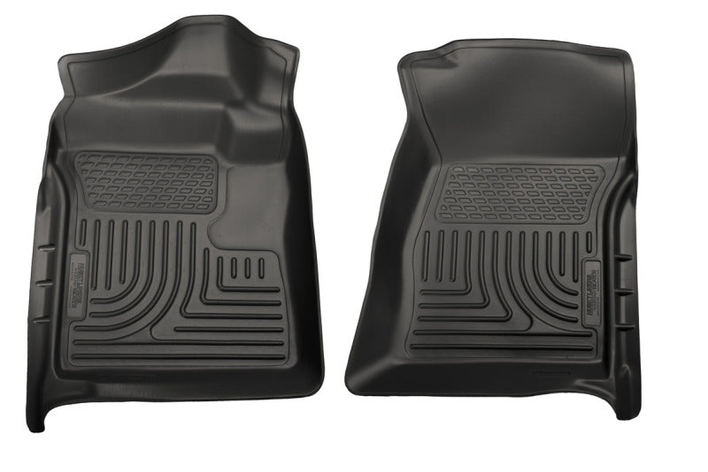 Husky Liners 07-12 Chevrolet Silverado/GMC Sierra Regular Cab WeatherBeater Black Floor - Mats