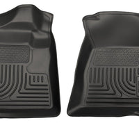 Husky Liners 07-12 Chevrolet Silverado/GMC Sierra Regular Cab WeatherBeater Black Floor - Mats