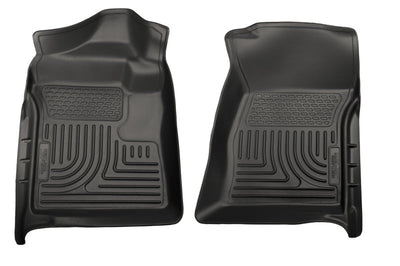 Husky Liners 07-12 Chevrolet Silverado/GMC Sierra Regular Cab WeatherBeater Black Floor - Mats