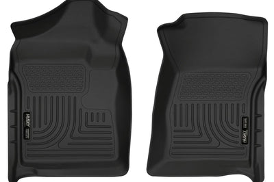 Husky Liners 07-12 Chevrolet Silverado/GMC Sierra Regular Cab WeatherBeater Black Floor - Mats