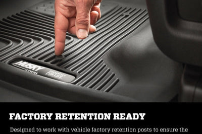 Husky Liners 07-12 GM Silverado/Tahoe/Suburban/Escalade X-Act Contour Black Floor (2nd Seat) - Mats
