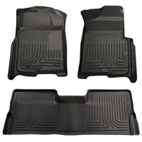 Husky Liners 08-10 Ford SD Crew Cab WeatherBeater Combo Black Floor (w/o Manual Trans Case) - Mats