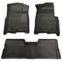 Husky Liners 08-10 Ford SD Crew Cab WeatherBeater Combo Black Floor (w/o Manual Trans Case) - Mats