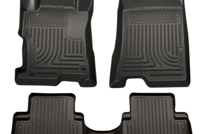 Husky Liners 08-12 Honda Accord (4DR) WeatherBeater Combo Black Floor (One Piece for 2nd Row) - Mats