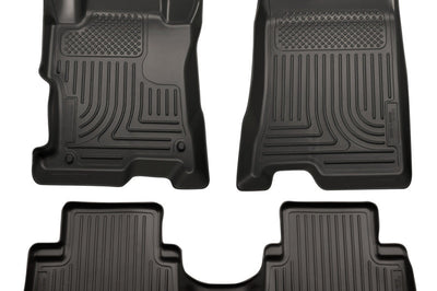 Husky Liners 08-12 Honda Accord (4DR) WeatherBeater Combo Black Floor (One Piece for 2nd Row) - Mats