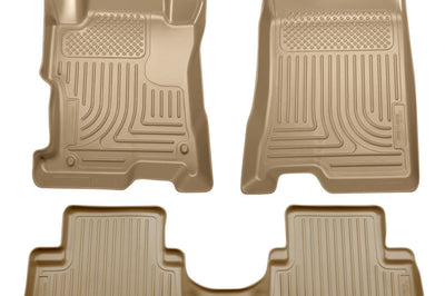 Husky Liners 08-12 Honda Accord (4DR) WeatherBeater Combo Tan Floor (One Piece for 2nd Row) - Mats
