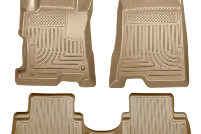 Husky Liners 08-12 Honda Accord (4DR) WeatherBeater Combo Tan Floor (One Piece for 2nd Row) - Mats
