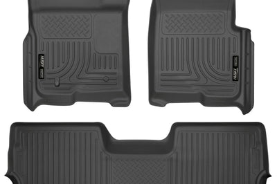Husky Liners 09-12 Ford F-150 Super Crew Cab WeatherBeater Combo Black Floor - Mats