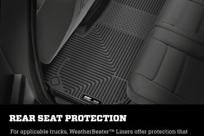 Husky Liners 10-12 Dodge Ram 2500/3500 Mega Cab WeatherBeater Combo Black Floor - Mats