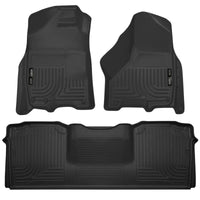 Husky Liners 10-12 Dodge Ram 2500/3500 Mega Cab WeatherBeater Combo Black Floor - Mats