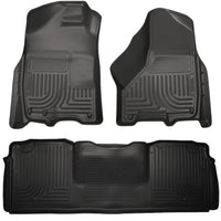 Husky Liners 10-12 Dodge Ram 2500/3500 Mega Cab WeatherBeater Combo Black Floor - Mats