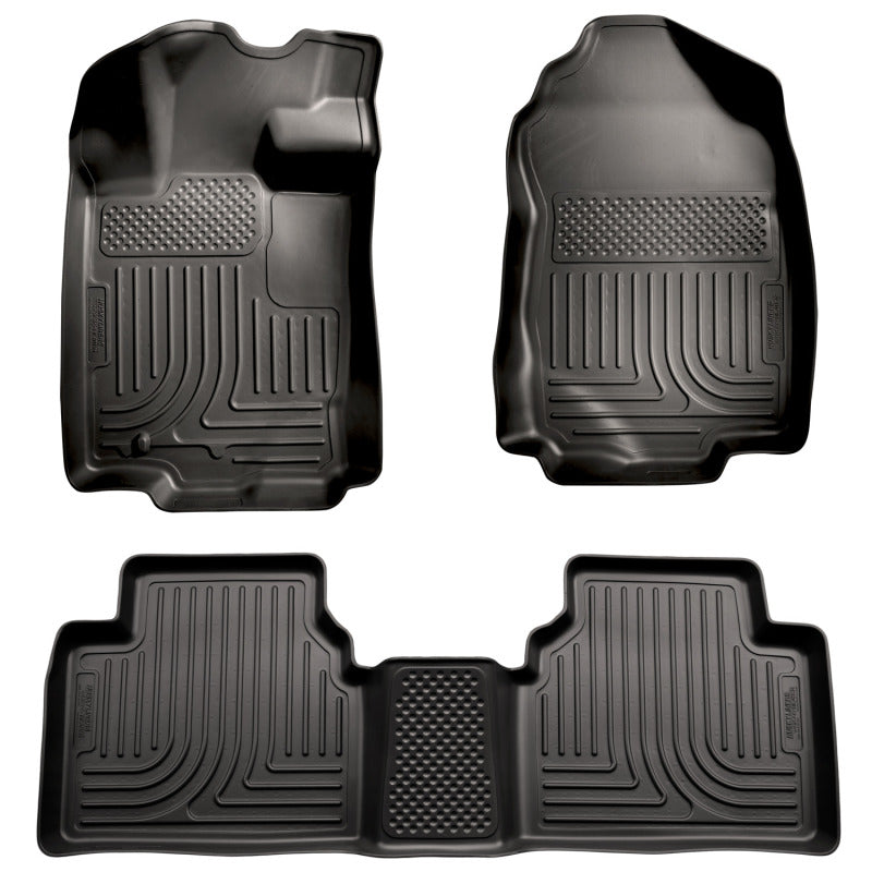 Husky Liners 10-12 Ford Fusion/Lincoln MKZ (FWD) WeatherBeater Combo Black Floor - Mats