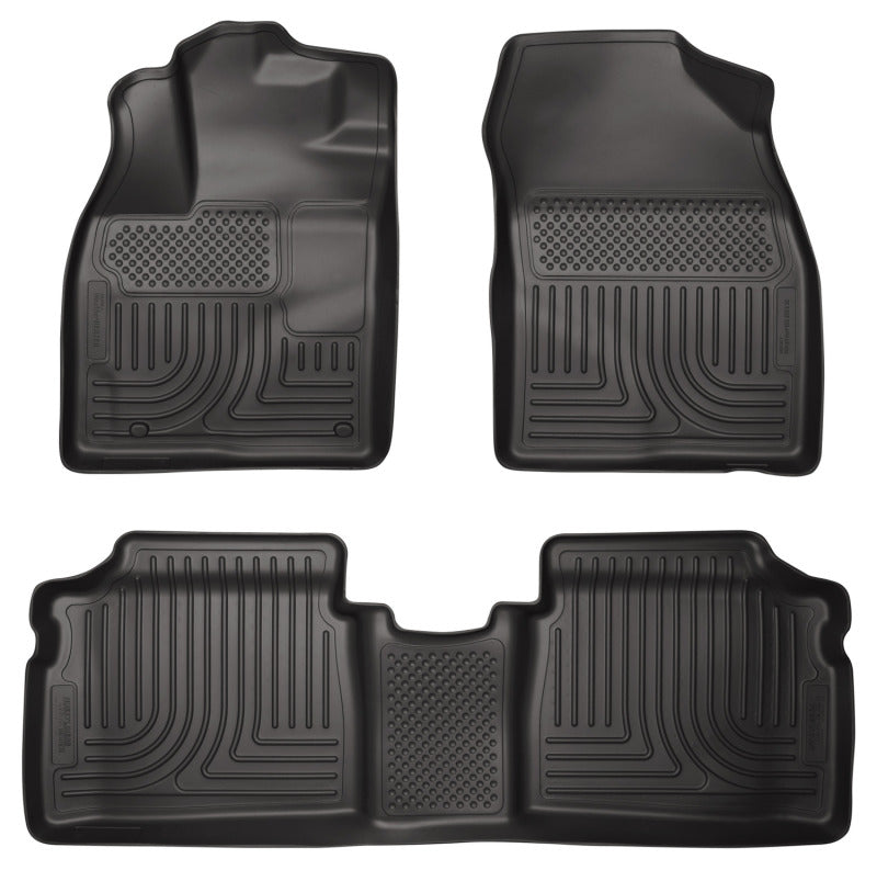 Husky Liners 12 Toyota Prius (PlugIn Models ONLY) WeatherBeater Front & 2nd Seat Black Floor - Mats