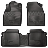 Husky Liners 12 Toyota Prius (PlugIn Models ONLY) WeatherBeater Front & 2nd Seat Black Floor - Mats