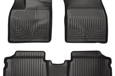 Husky Liners 12 Toyota Prius (PlugIn Models ONLY) WeatherBeater Front & 2nd Seat Black Floor - Mats