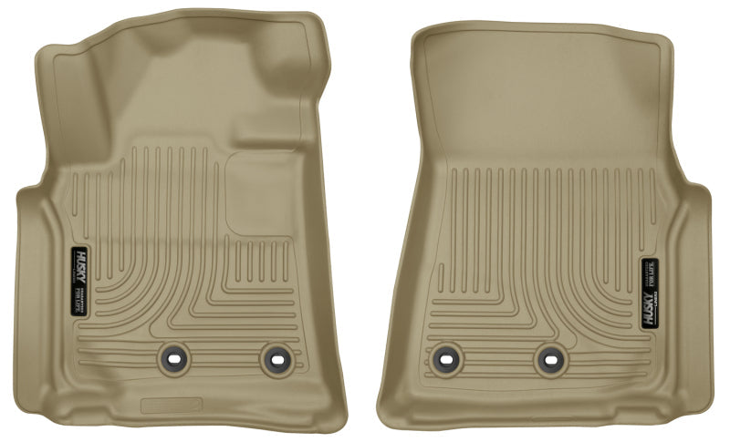 Husky Liners 13-16 Lexus LX570 / Toyota Land Cruiser WeatherBeater Front Tan Floor - Mats