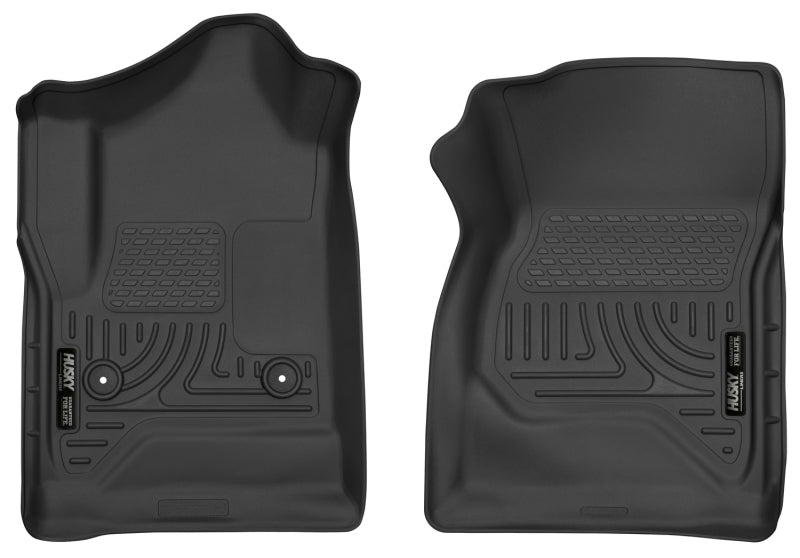 Husky Liners 14-17 Chevrolet Silverado 1500 Standard Cab X-Act Contour Black Front Floor - Mats