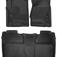 Husky Liners 14-18 Chevrolet Silverado Crew Cab X-Act Contour Front & Second Seat Floor - Mats