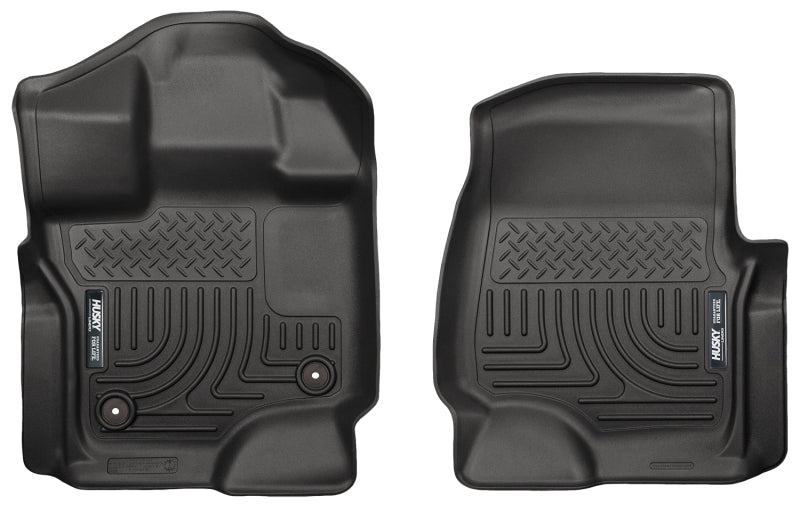 Husky Liners 15-23 Ford F-150 Super/Super Crew Cab WeatherBeater Black Front Floor - Mats