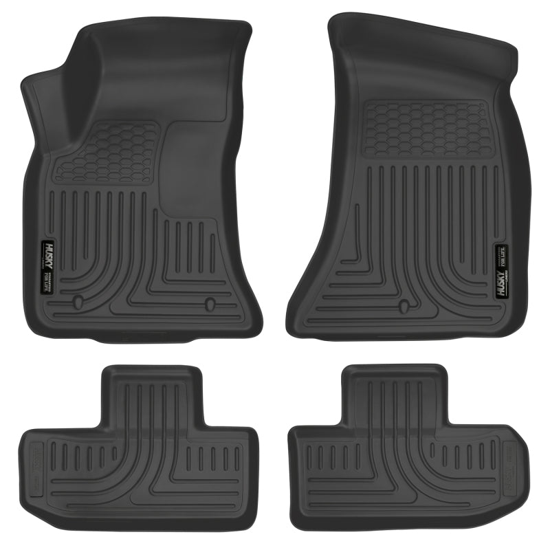 Husky Liners 16-22 Dodge Challenger (RWD) Front & Second Row Black Floor - Mats