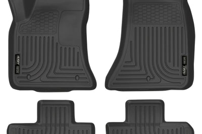 Husky Liners 16-22 Dodge Challenger (RWD) Front & Second Row Black Floor - Mats
