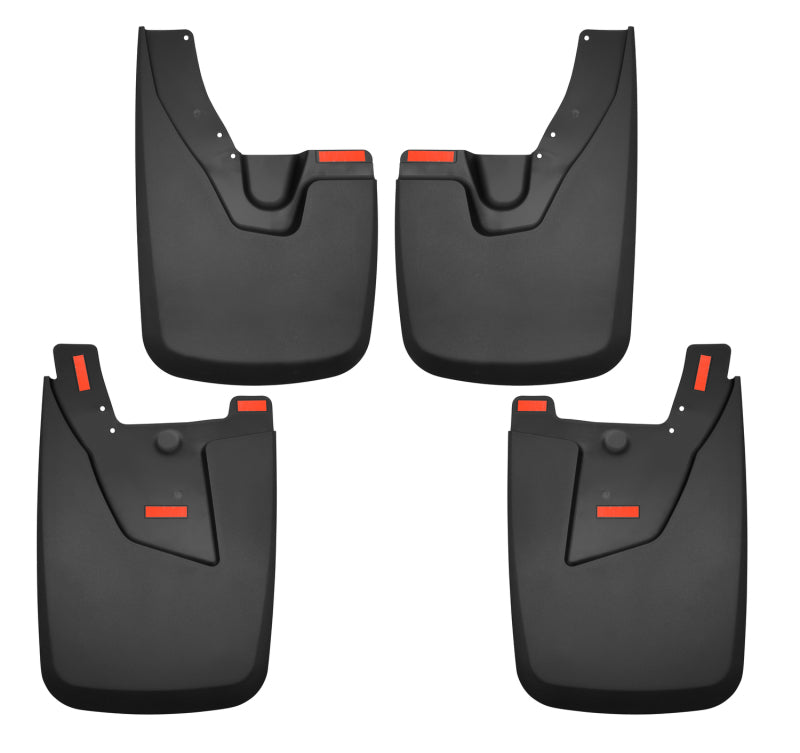 Husky Liners 19-22 Ram 2500/3500 with OEM Fender Flares Custom-Molded Front & Rear Mud Guards - Body Armor Protection