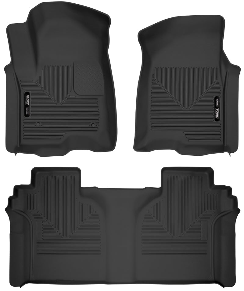 Husky Liners 19-23 Chevrolet Silverado 1500 CC X-Act Contour Front & Second Seat Floor - Mats