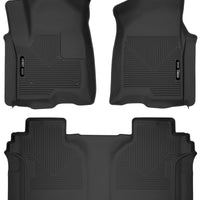 Husky Liners 19-23 Chevrolet Silverado 1500 CC X-Act Contour Front & Second Seat Floor - Mats