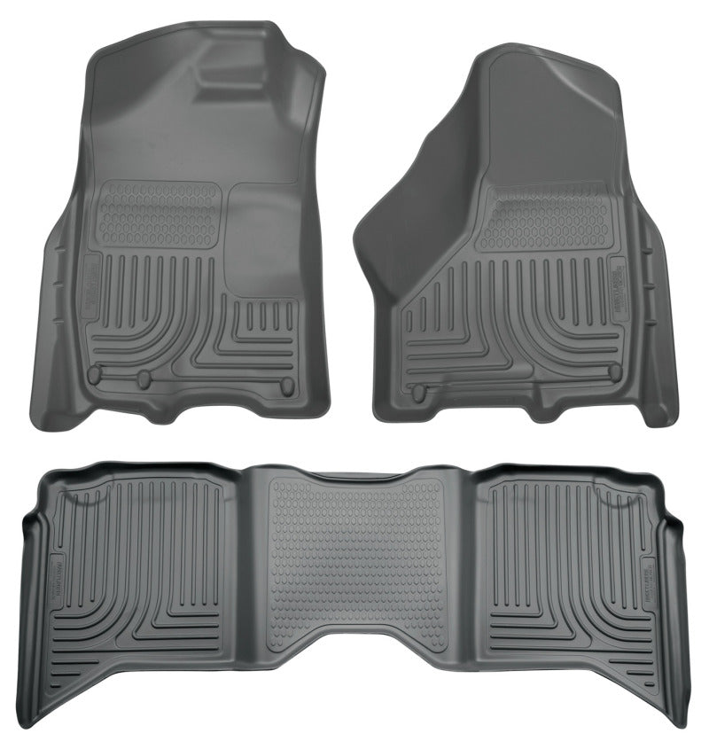 Husky Liners 2012 Dodge Ram 1500/2500/3500 Crew Cab WeatherBeater Combo Gray Floor - Mats