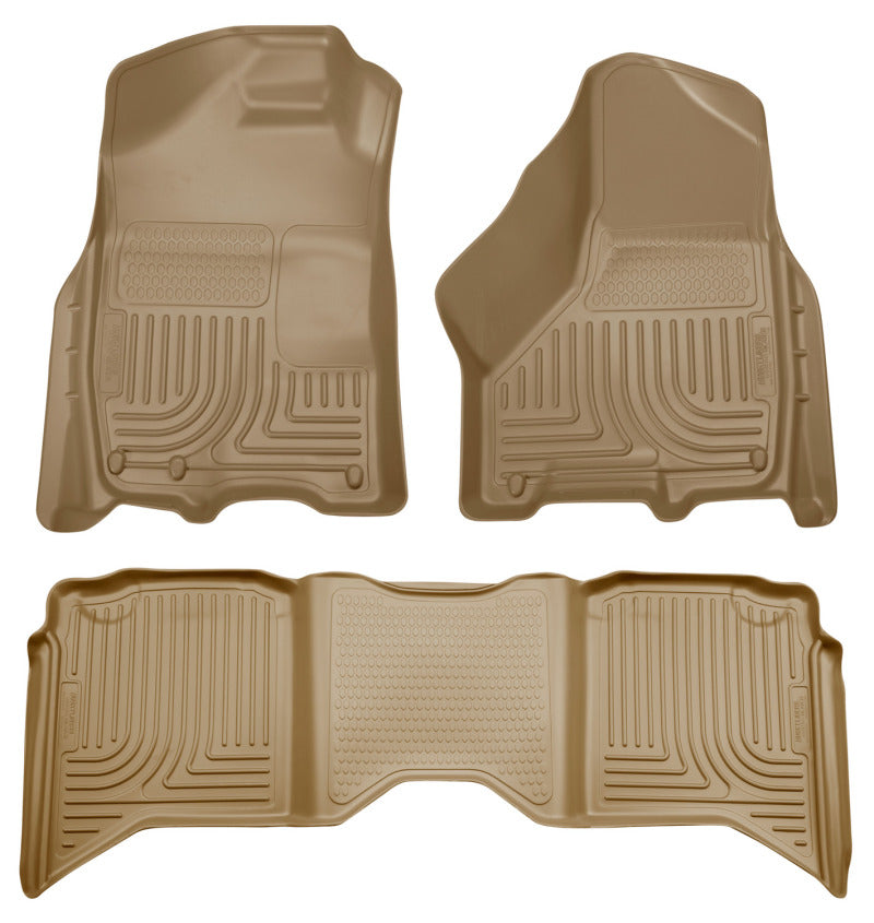 Husky Liners 2012 Dodge Ram 1500/2500/3500 Crew Cab WeatherBeater Combo Tan Floor - Mats
