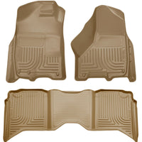 Husky Liners 2012 Dodge Ram 1500/2500/3500 Crew Cab WeatherBeater Combo Tan Floor - Mats