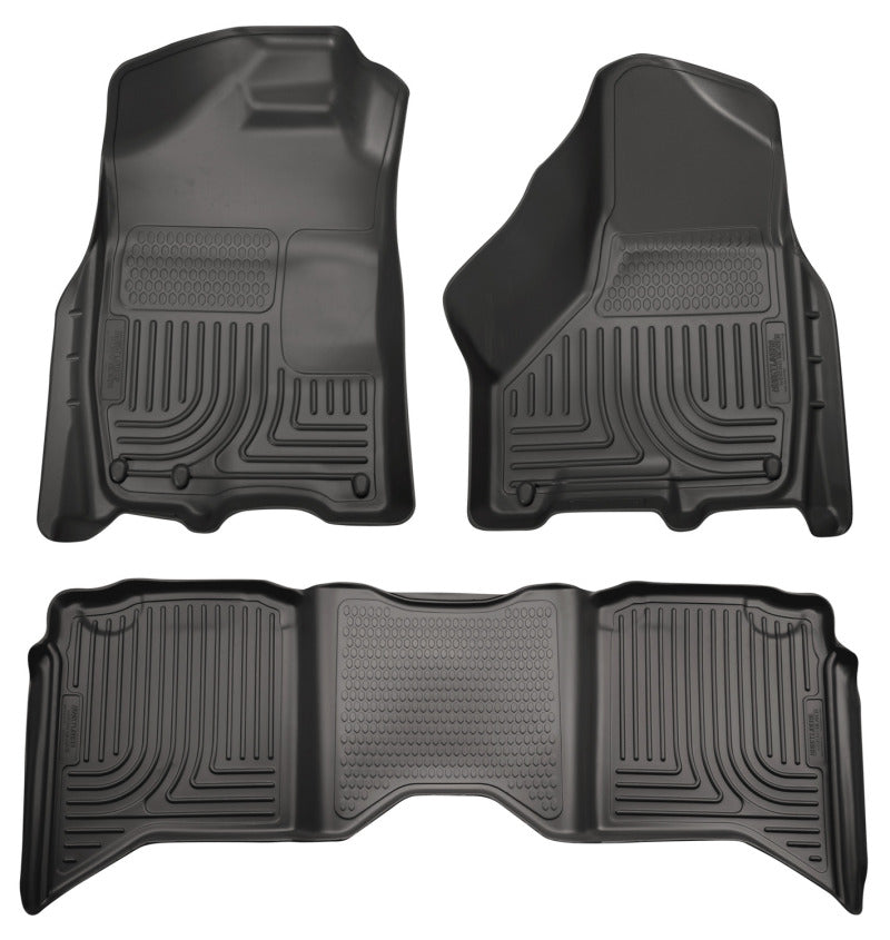 Husky Liners 2012 Dodge Ram 1500/2500 Crew Cab WeatherBeater Combo Black Floor - Mats