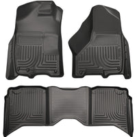 Husky Liners 2012 Dodge Ram 1500/2500 Crew Cab WeatherBeater Combo Black Floor - Mats