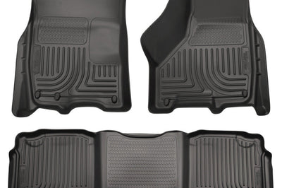 Husky Liners 2012 Dodge Ram 1500/2500 Crew Cab WeatherBeater Combo Black Floor - Mats