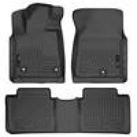 Husky Liners 2014 Toyota Tundra Double Cab Pickup WeatherBeater Black Front & 2nd Seat Floor - Mats