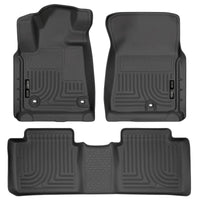 Husky Liners 2014 Toyota Tundra Double Cab Pickup WeatherBeater Black Front & 2nd Seat Floor - Mats